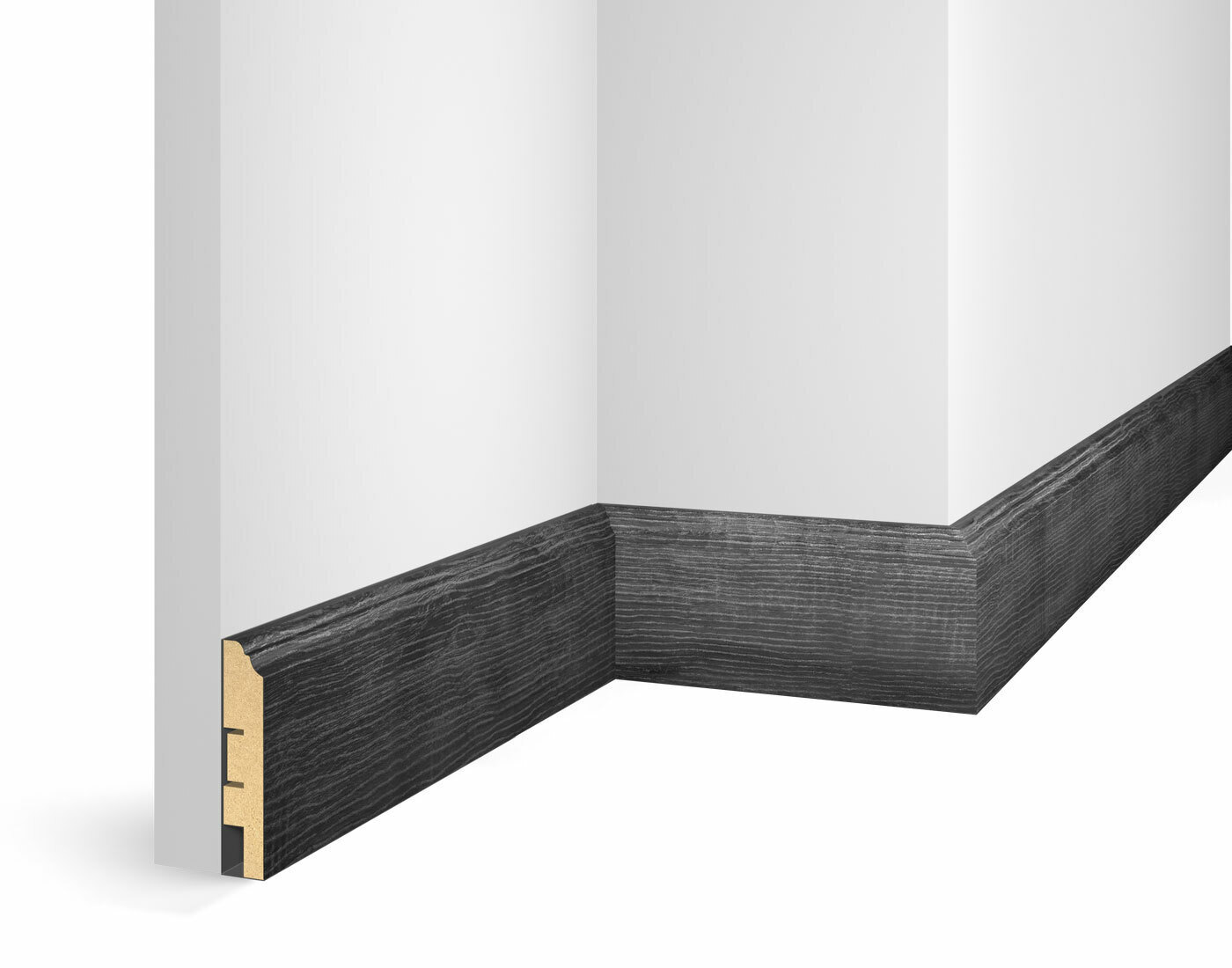 Плинтус МДФ Cosca Decor Экошпон WP07 Дуб Графит 2400×80×16